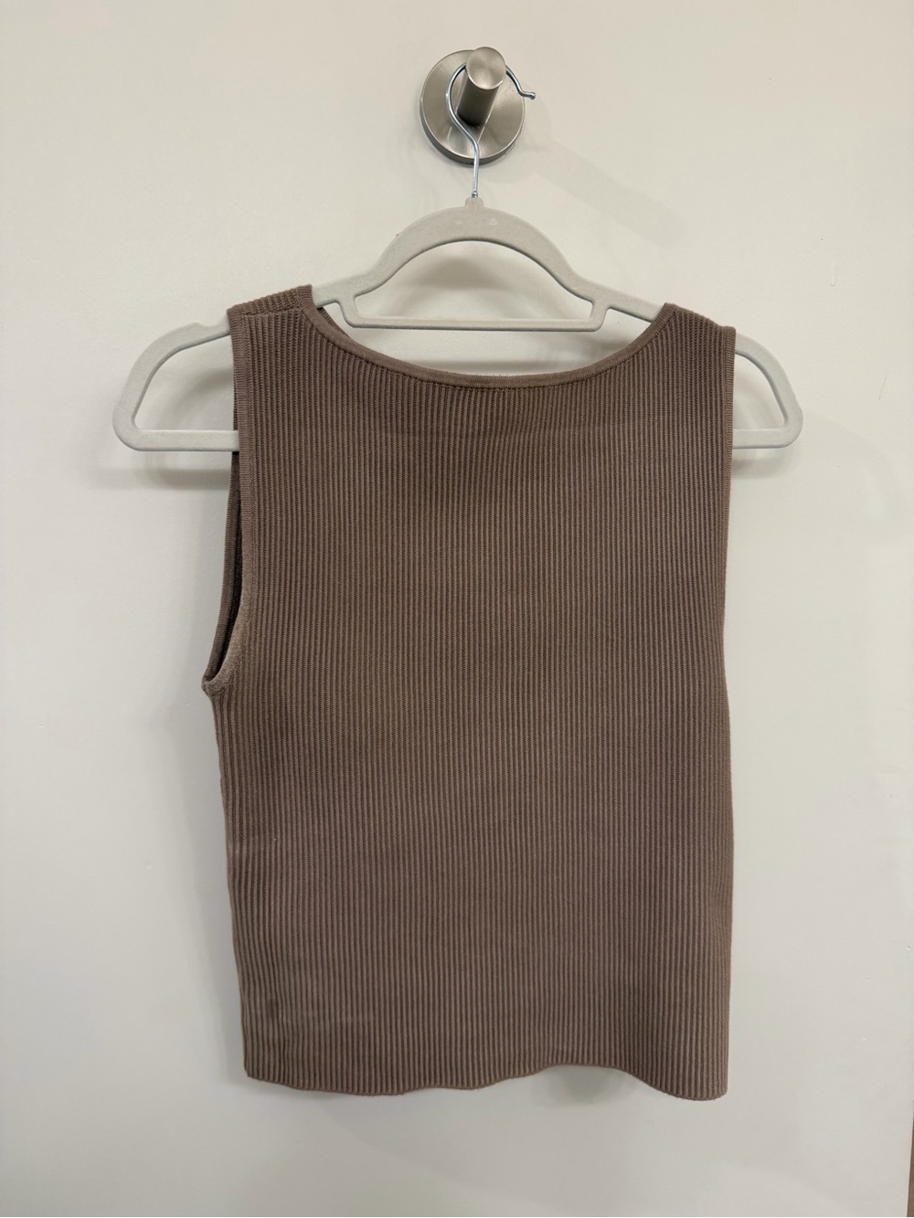 Abercrombie & Fitch Sleeveless Ribbed Tank - Brown Taupe